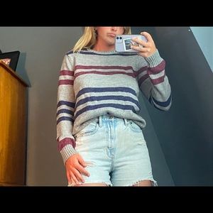 Striped analog sweater